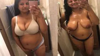 Horny Aunty Filming Herself Washing Her Body Naked In The Bathroom