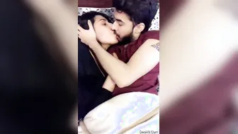 Young Desi Lovers Making Out Passionately In Their Bedroom