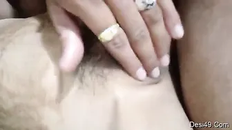 Husband Fingering His Wife's Dripping Pussy Making Her Squirm