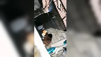 Catching My Desi GF Bathing Outside By The Village Well