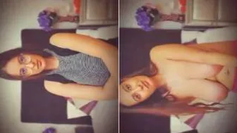 Busty Nri GF Showing Off Her Massive Boobs At Home