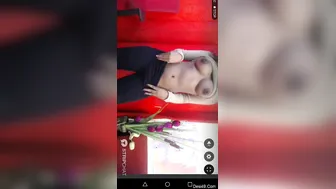 Sexy Cam Model Teasing With Her Big Tits During Live Stream