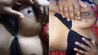 Desi Wife Letting Him Press And Squeeze Her Soft Boobs Hard