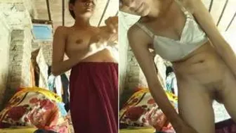 Pretty Village Girl Filming Herself Completely Naked For Lover
