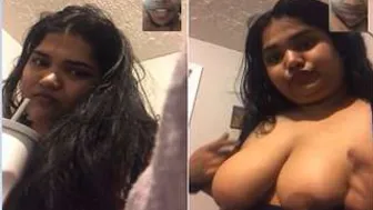 Nri GF Flashing Her Massive Tits During Video Call