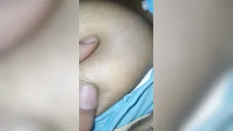 My Wife Getting Her Boobs Pressed Hard By Me In Our Bedroom
