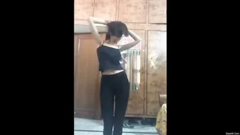Hot GF Doing A Slow Striptease Dance In Bedroom