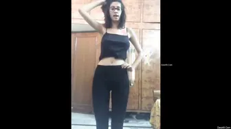 Hot GF Doing A Slow Striptease Dance In Bedroom