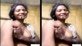 Cute Village Girl Stripping On Video Call For Her Boyfriend