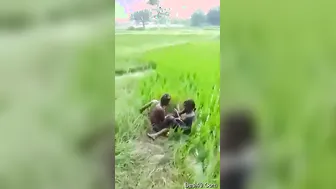 Village Lovers Getting Naughty Outdoors Away From Everyone