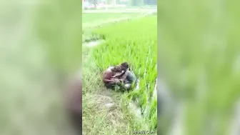 Village Lovers Getting Naughty Outdoors Away From Everyone