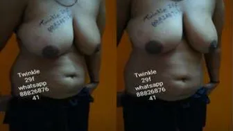 Curvy Wife Proudly Displaying Her Huge Natural Tits For Hubby