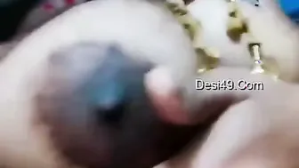 Telugu Wife Proudly Displaying Her Huge Natural Boobs At Home