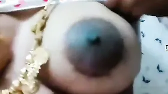 Telugu Wife Proudly Displaying Her Huge Natural Boobs At Home