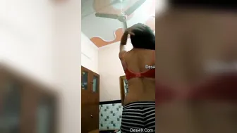 Hot Wife Stripping Off Her Clothes Exposing Tits And Pussy Nude
