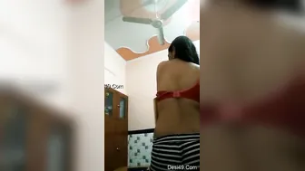 Hot Wife Stripping Off Her Clothes Exposing Tits And Pussy Nude