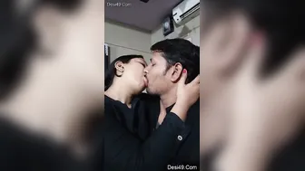 Horny Desi Couple Making Out And Kissing Passionately At Home
