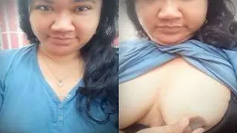 Married Woman Teasing With Her Massive Natural Boobs Again