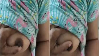 Husband Pressing And Squeezing His Wifes Soft Breasts