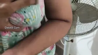 Husband Pressing And Squeezing His Wifes Soft Breasts