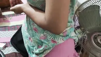 Husband Pressing And Squeezing His Wifes Soft Breasts