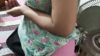 Husband Pressing And Squeezing His Wifes Soft Breasts