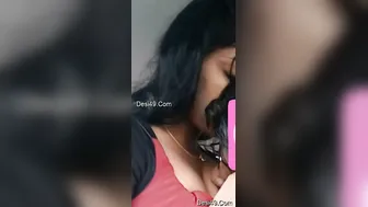 Husband Sucking His Slutty GFs Nipples At Midnight