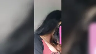 Husband Sucking His Slutty GFs Nipples At Midnight
