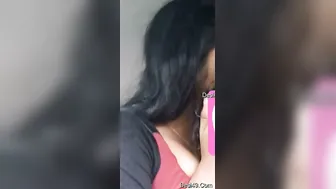 Husband Sucking His Slutty GFs Nipples At Midnight