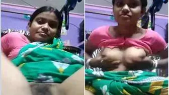 My Wife Showing Off Her Dripping Wet Pussy And Huge Boobs