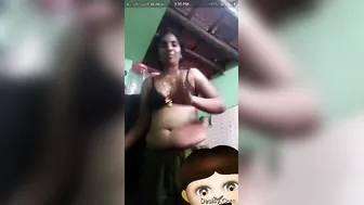 Lonely Bhabhi Stripping Naked During Late Night Video Chat