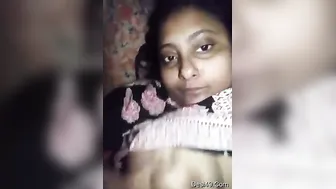 Horny Housewife Squeezing And Fondling Her Big Soft Boobs
