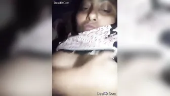 Horny Housewife Squeezing And Fondling Her Big Soft Boobs