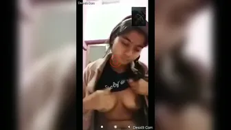 Super Cute Desi GF Showing Off Her Boobs On Video Call