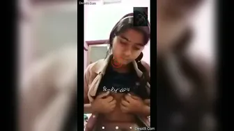 Super Cute Desi GF Showing Off Her Boobs On Video Call