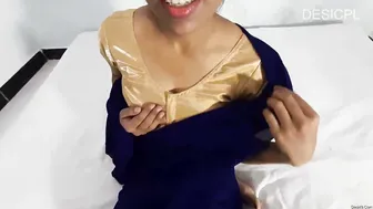 Sexy Married Bhabhi Playing With Her Big Soft Boobs On Camera