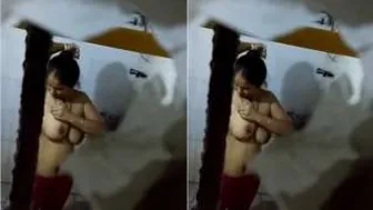 My Desi Wife Taking Shower Caught On My Hidden Camera At Home