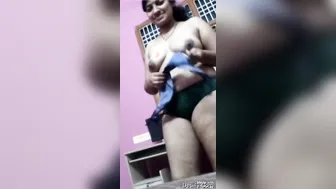 Sexy Bhabhi Putting On Her Bra Teasing In Front Of The Camera