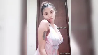 Horny GF Squeezing Her Soft Tits And Moaning For More
