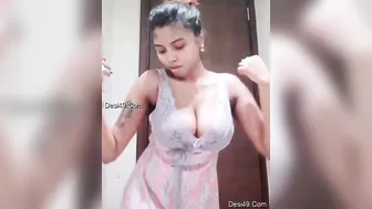 Horny GF Squeezing Her Soft Tits And Moaning For More