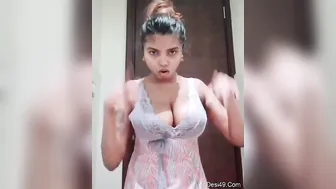 Horny GF Squeezing Her Soft Tits And Moaning For More