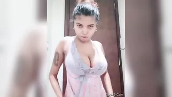 Horny GF Squeezing Her Soft Tits And Moaning For More