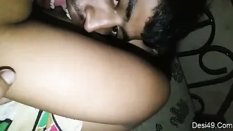Bangla GF Getting Her Tits Sucked By Her Lover In Bed