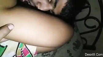 Bangla GF Getting Her Tits Sucked By Her Lover In Bed