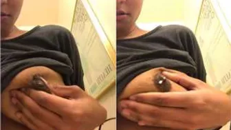 Young Desi Girl Exposing Her Milky Tits For The Camera At Home