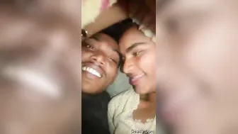 Desi GF Getting Her Tits Squeezed Hard By Lover At Home