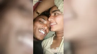 Desi GF Getting Her Tits Squeezed Hard By Lover At Home
