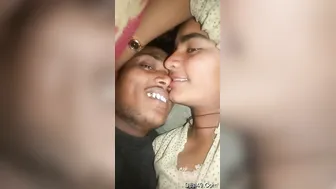 Desi GF Getting Her Tits Squeezed Hard By Lover At Home