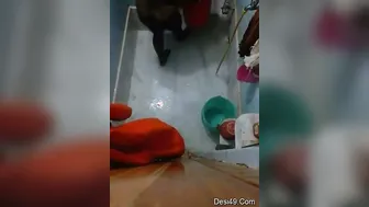 Spying On Married Bhabhi Taking A Bath Through Hidden Camera