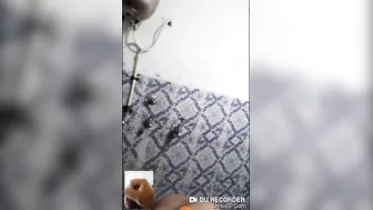 Bengali Wife Bathing On Video Call Washing Her Curves For Him